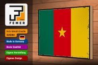 Holzschild Flagge Kamerun 30x20cm Retro Flag of Cameroon