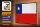Holzschild Flagge Chiles 30x20cm Retro Flag of Chile