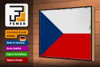 Holzschild Flagge Tschechien 30x20cm Retro Czech Republic
