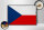 Holzschild Flagge Tschechien 30x20cm Retro Czech Republic