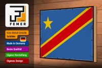 Holzschild Flagge DR Kongo 30x20cm Retro democratic Congo