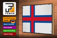 Holzschild Flagge Färöer 30x20cm Retro Flag Faroe Islands