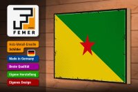 Holzschild Flagge Französisch-Guayanas 30x20cm Retro Flag