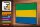 Holzschild Flagge Gabuns 30x20cm Retro Flag of Gabon