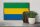 Holzschild Flagge Gabuns 30x20cm Retro Flag of Gabon
