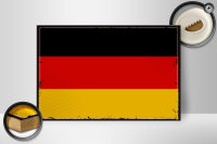 Holzschild Flagge Deutschlands 30x20cm Retro Flag Germany