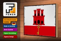 Holzschild Flagge Gibraltars 30x20cm Retro Flag Gibraltar