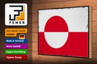 Holzschild Flagge Grönlands 30x20cm Retro Flag Greenland