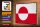 Holzschild Flagge Grönlands 30x20cm Retro Flag Greenland