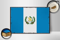 Holzschild Flagge Guatemalas 30x20cm Retro Flag Guatemala