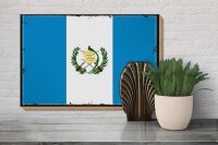 Holzschild Flagge Guatemalas 30x20cm Retro Flag Guatemala