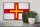 Holzschild Flagge Guernseys 30x20cm Retro Flag of Guernsey