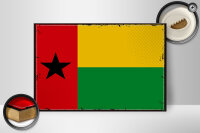 Holzschild Flagge Guinea-Bissaus 30x20cm Retro Guinea