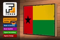 Holzschild Flagge Guinea-Bissaus 30x20cm Retro Guinea
