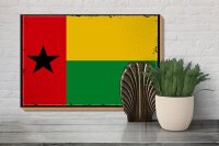 Holzschild Flagge Guinea-Bissaus 30x20cm Retro Guinea