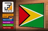 Holzschild Flagge Guyanas 30x20cm Retro Flag of Guyana