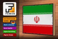 Holzschild Flagge Iran 30x20cm Retro Flag of iran