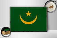 Holzschild Flagge Mauretaniens 30x20cm Retro Flag