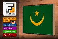 Holzschild Flagge Mauretaniens 30x20cm Retro Flag