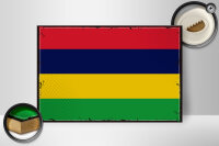 Holzschild Flagge Mauritius 30x20cm Retro Flag Mauritius