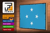 Holzschild Flagge Mikronesiens 30x20cm Micronesia Retro