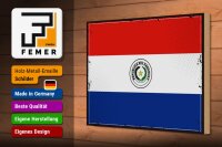 Holzschild Flagge Paraguays 30x20cm Retro Flag of Paraguay