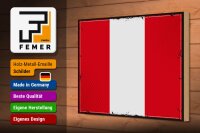 Holzschild Flagge Perus 30x20cm Retro Flag of Peru