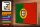 Holzschild Flagge Portugals 30x20cm Retro Flag of Portugal