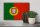 Holzschild Flagge Portugals 30x20cm Retro Flag of Portugal