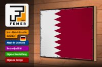 Holzschild Flagge Katars 30x20cm Retro Flag of Qatar