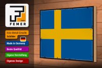 Holzschild Flagge Schwedens 30x20cm Retro Flag of Sweden