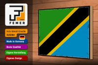 Holzschild Flagge Tansania 30x20cm Retro Flag of Tanzania