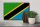 Holzschild Flagge Tansania 30x20cm Retro Flag of Tanzania