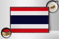 Holzschild Flagge Thailands 30x20cm Retro Flag of Thailand