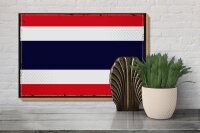 Holzschild Flagge Thailands 30x20cm Retro Flag of Thailand