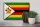 Holzschild Flagge Simbabwes 30x20cm Retro Flag of Zimbabwe
