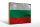 Holzschild Flagge Bulgariens 30x20cm Flag Bulgaria Rost