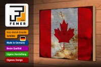 Holzschild Flagge Kanada 30x20cm Flag of Canada Rost