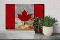 Holzschild Flagge Kanada 30x20cm Flag of Canada Rost