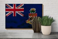 Holzschild Flagge Cayman Islands 30x20cm Flag Rost
