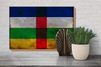 Holzschild Flagge Zentralafrikanischen Republik 30x20cm Rost