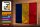 Holzschild Flagge des Tschad 30x20cm Flag of Chad Rost