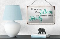 Blechschild Spruch 18x12cm respektiere Eltern sie zahlen