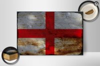Holzschild Flagge England 30x20cm Flag of England Rost