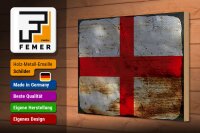 Holzschild Flagge England 30x20cm Flag of England Rost