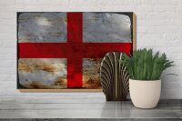 Holzschild Flagge England 30x20cm Flag of England Rost
