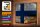 Holzschild Flagge Finnland 30x20cm Flag of Finland Rost