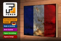 Holzschild Flagge Frankreich 30x20cm Flag of France Rost