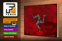 Holzschild Flagge Isle of Man 30x20cm Isle of Man Rost