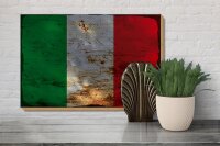 Holzschild Flagge Italien 30x20cm Flag of Italy Rost
